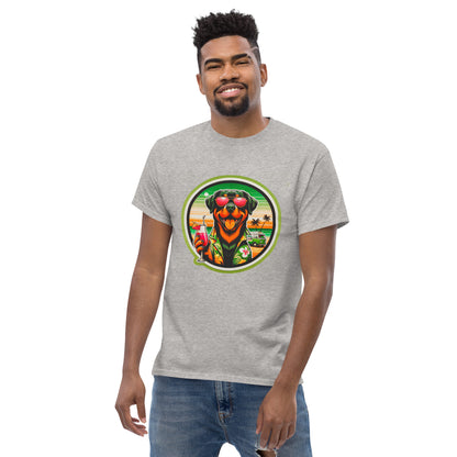 "Dogs On Vacation"-Kollektion - Rottweiler - Klassisches Unisex-T-Shirt - 13 verschiedene Farben