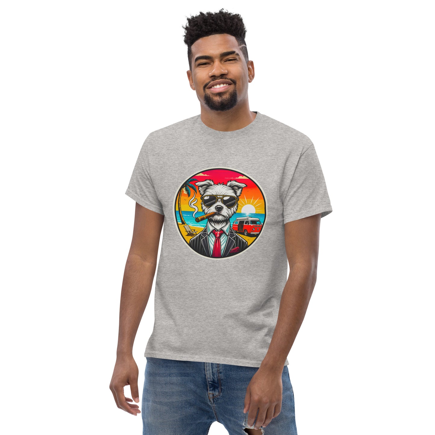 "Dogs On Vacation"-Kollektion - Malteser (Ivo) - Klassisches Unisex-T-Shirt - 13 verschiedene Farben