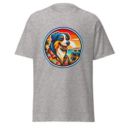"Dogs On Vacation"-Kollektion - Australian Shepherd #5 (Tricolor) - Klassisches Unisex-T-Shirt - 13 verschiedene Farben