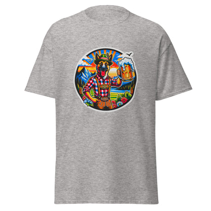 "Dogs On Vacation"-Kollektion - Schäferhund #1 (in Bavaria) - Klassisches Unisex-T-Shirt - 13 verschiedene Farben