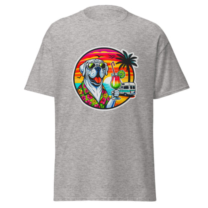 "Dogs On Vacation"-Kollektion - White Mastiff - Klassisches Unisex-T-Shirt - 13 verschiedene Farben