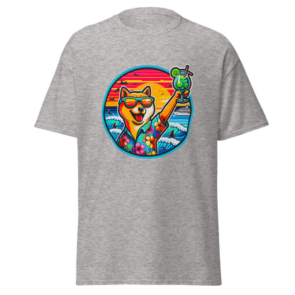 "Dogs On Vacation"-Kollektion - Shiba Inu - Klassisches Unisex-T-Shirt - 13 verschiedene Farben