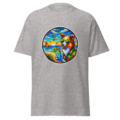 "Dogs On Vacation"-Kollektion - Australian Shepherd #4 (at Baltic Sea) - Klassisches Unisex-T-Shirt - 13 verschiedene Farben