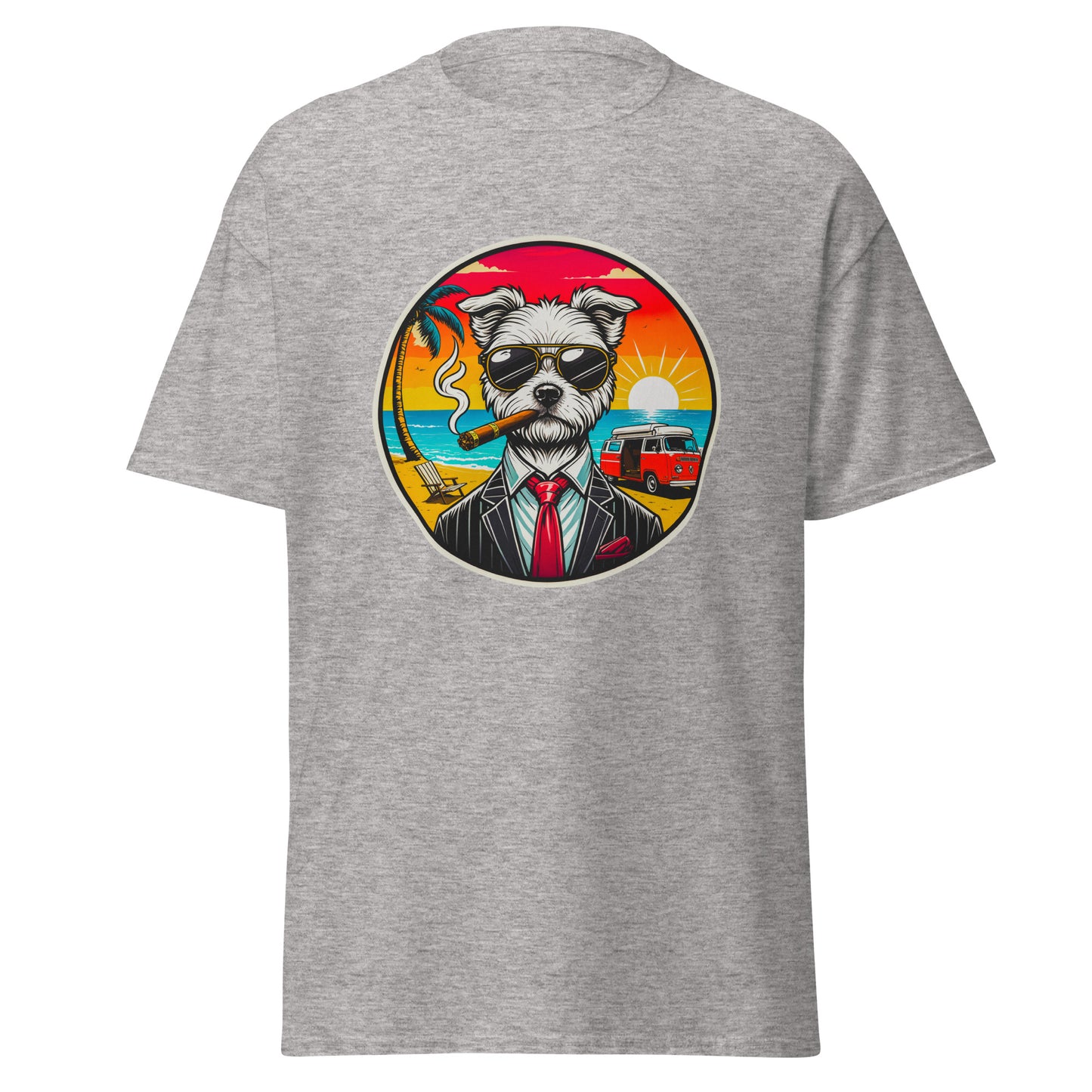 "Dogs On Vacation"-Kollektion - Malteser (Ivo) - Klassisches Unisex-T-Shirt - 13 verschiedene Farben
