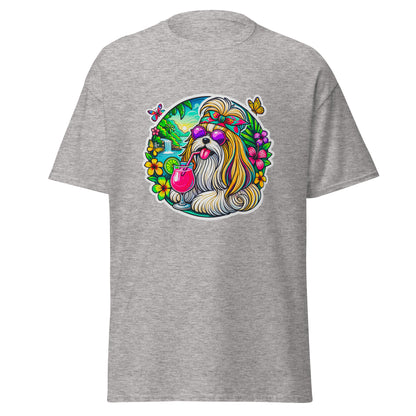 "Dogs On Vacation"-Kollektion - Ihasa Apso - Klassisches Unisex-T-Shirt - 13 verschiedene Farben