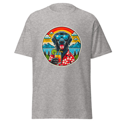 "Dogs On Vacation"-Kollektion - Flatcoat-Retriever - Klassisches Unisex-T-Shirt - 13 verschiedene Farben