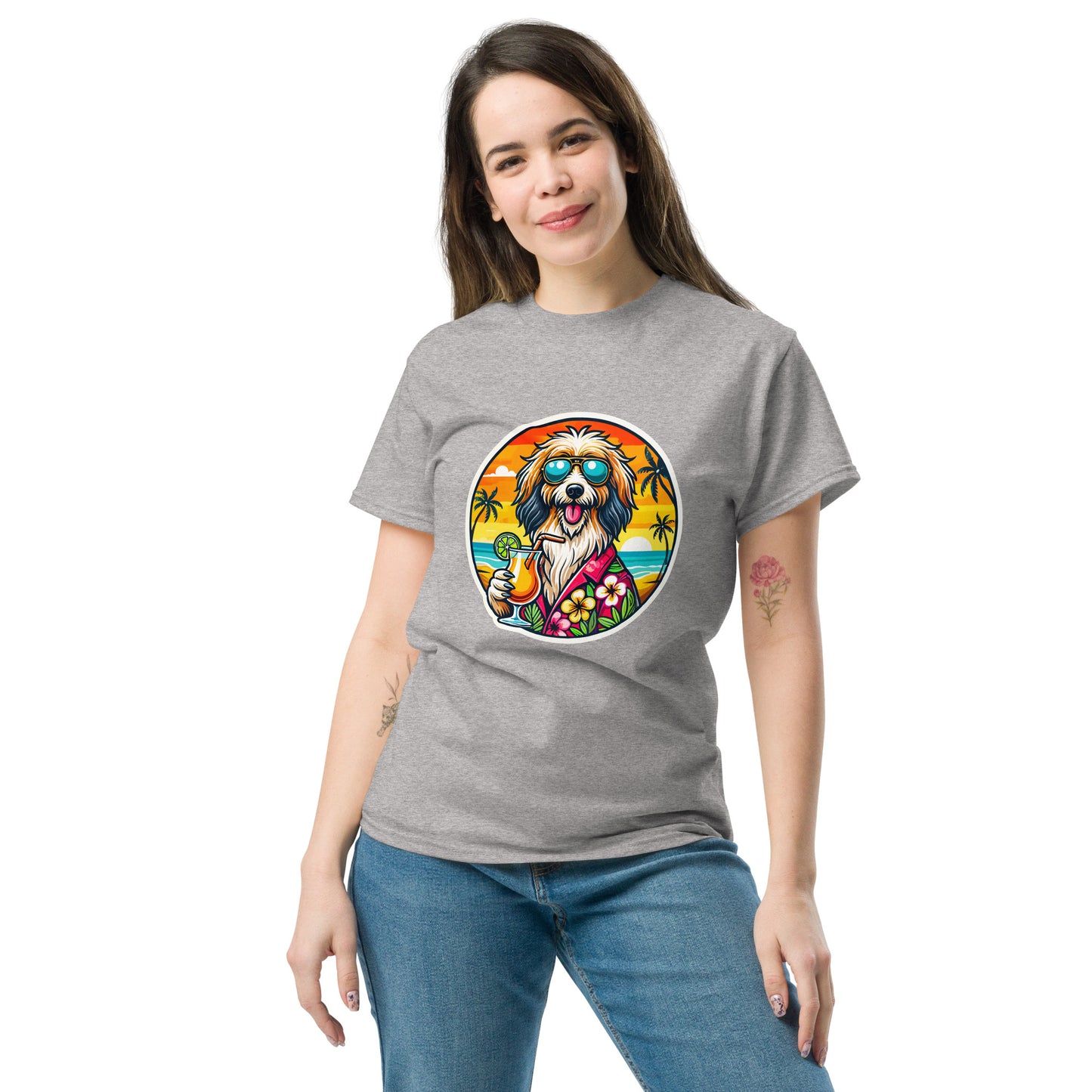Schafspudel"Dogs On Vacation"-Kollektion - Schafpudel - Klassisches Unisex-T-Shirt - 13 verschiedene Farben