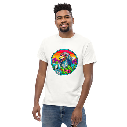 "Dogs On Vacation"-Kollektion - Afghane - Klassisches Unisex-T-Shirt - 13 verschiedene Farben