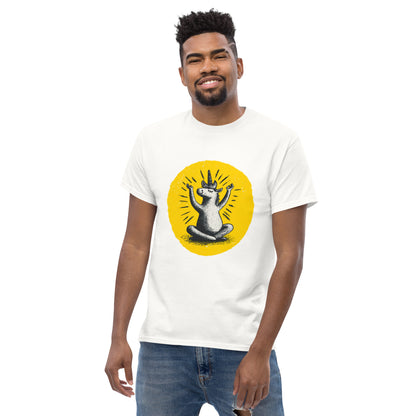"YELLOW!" - Yoga-Unicorn - Klassisches Unisex T-Shirt - in 4 Farben