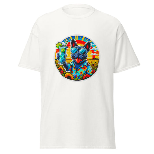 "Dogs On Vacation"-Kollektion - French Bulldog - Klassisches Unisex-T-Shirt - 13 verschiedene Farben