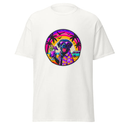 "Dogs On Vacation"-Kollektion - Black Labrador #1 - Klassisches Unisex-T-Shirt - 13 verschiedene Farben
