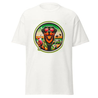 "Dogs On Vacation"-Kollektion - Rottweiler - Klassisches Unisex-T-Shirt - 13 verschiedene Farben