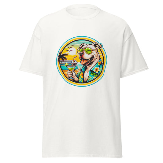 "Dogs On Vacation"-Kollektion - Staffordshire-Terrier #2 - Klassisches Unisex-T-Shirt - 13 verschiedene Farben