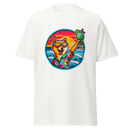 "Dogs On Vacation"-Kollektion - Shiba Inu - Klassisches Unisex-T-Shirt - 13 verschiedene Farben