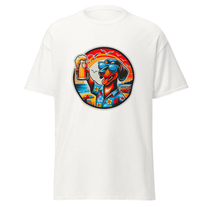 "Dogs On Vacation"-Kollektion - Shorthaired Dachshund - Klassisches Unisex-T-Shirt - 13 verschiedene Farben