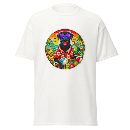 "Dogs On Vacation"-Kollektion - Black Labrador #2 - Klassisches Unisex-T-Shirt - 13 verschiedene Farben