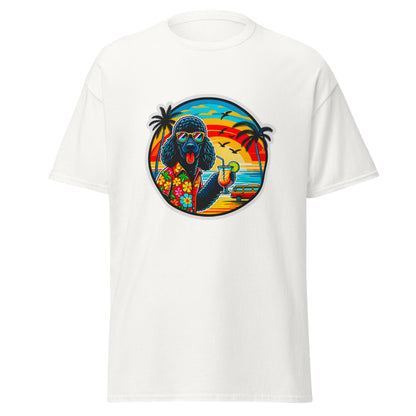 "Dogs On Vacation"-Kollektion - Black Royal Poodle #2 - Klassisches Unisex-T-Shirt - 13 verschiedene Farben