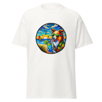 "Dogs On Vacation"-Kollektion - Australian Shepherd #4 (at Baltic Sea) - Klassisches Unisex-T-Shirt - 13 verschiedene Farben