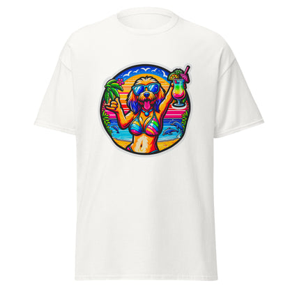 "Dogs On Vacation"-Kollektion - Blonde Haveneser (female) - Klassisches Unisex-T-Shirt - 13 verschiedene Farben