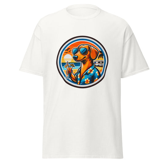"Dogs On Vacation"-Kollektion - Cool Dachshund - Klassisches Unisex-T-Shirt - 13 verschiedene Farben