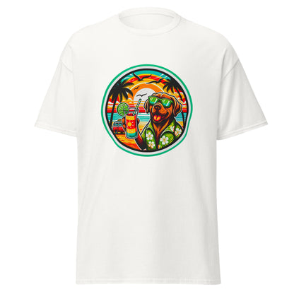 "Dogs On Vacation"-Kollektion - Brown Labrador - Klassisches Unisex-T-Shirt - 13 verschiedene Farben