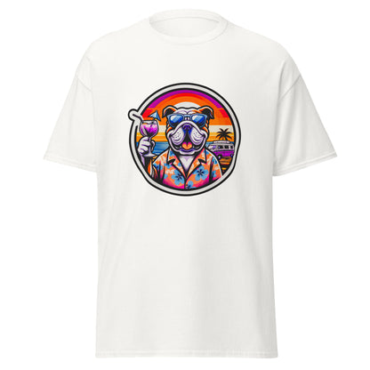 "Dogs On Vacation"-Kollektion - Lightbrown Bulldog - Klassisches Unisex-T-Shirt - 13 verschiedene Farben