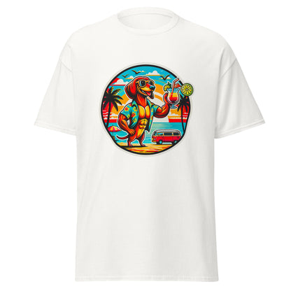 "Dogs On Vacation"-Kollektion - "Muscle Dachshund" #1 - Klassisches Unisex-T-Shirt - 13 verschiedene Farben
