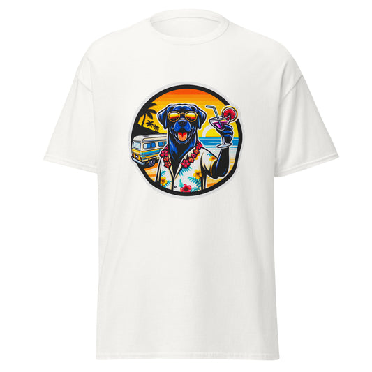 "Dogs On Vacation"-Kollektion - Black Labrador #3 - Klassisches Unisex-T-Shirt - 13 verschiedene Farben