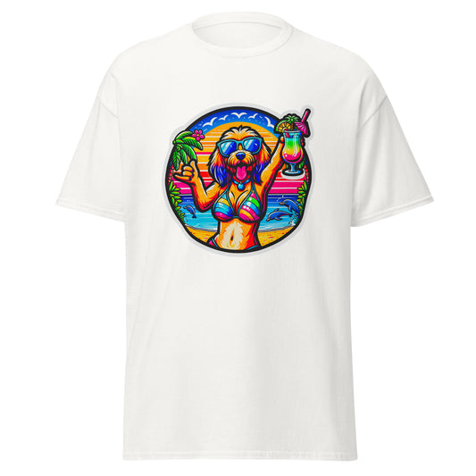 "Dogs On Vacation"-Kollektion - Blonde Havaneser #3 (female) - Klassisches Unisex-T-Shirt - 13 verschiedene Farben
