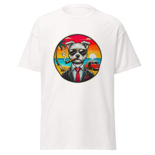 "Dogs On Vacation"-Kollektion - Malteser (Ivo) - Klassisches Unisex-T-Shirt - 13 verschiedene Farben