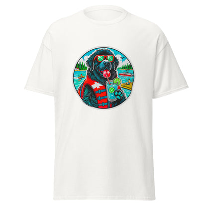 "Dogs On Vacation"-Kollektion - Neufundländer - Klassisches Unisex-T-Shirt - 13 verschiedene Farben