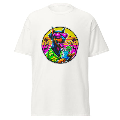 "Dogs On Vacation"-Kollektion - Dobermann - Klassisches Unisex-T-Shirt - 13 verschiedene Farben
