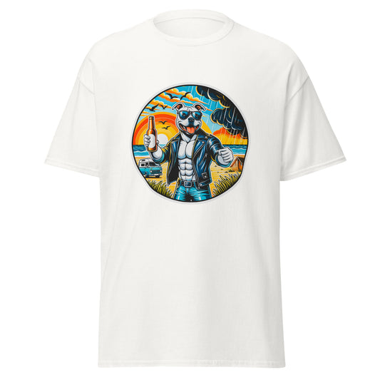 "Dogs On Vacation"-Kollektion - Staffordshire-Terrier #3 - Klassisches Unisex-T-Shirt - 13 verschiedene Farben