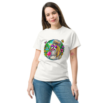 "Dogs On Vacation"-Kollektion - Ihasa Apso - Klassisches Unisex-T-Shirt - 13 verschiedene Farben