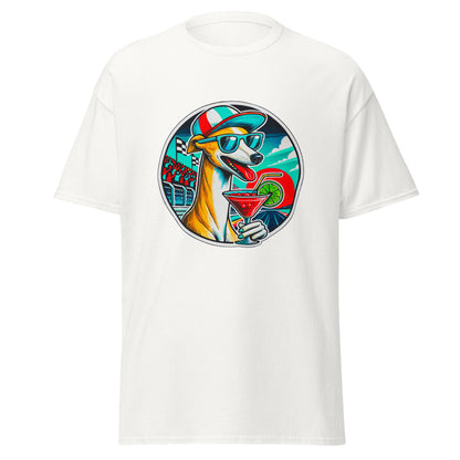"Dogs On Vacation"-Kollektion - Whippet - Klassisches Unisex-T-Shirt - 13 verschiedene Farben