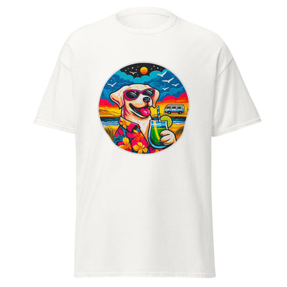 "Dogs On Vacation"-Kollektion - White Labbi - Klassisches Unisex-T-Shirt - 13 verschiedene Farben