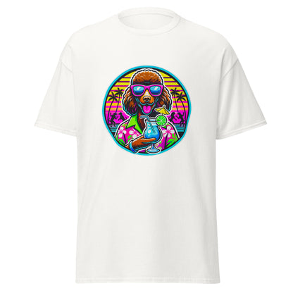 "Dogs On Vacation"-Kollektion - Brown Royal Poodle - Klassisches Unisex-T-Shirt - 13 verschiedene Farben