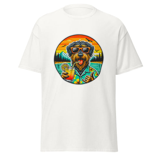 "Dogs On Vacation"-Kollektion - Rauhaardackel #2 - Klassisches Unisex-T-Shirt - 13 verschiedene Farben