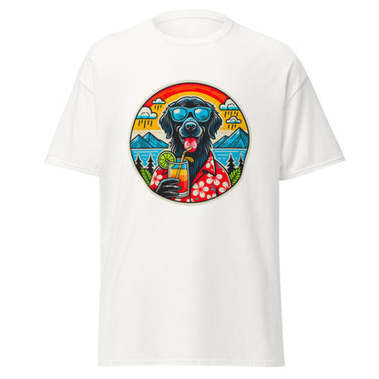 "Dogs On Vacation"-Kollektion - Flatcoat-Retriever - Klassisches Unisex-T-Shirt - 13 verschiedene Farben