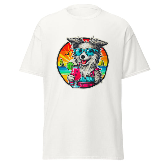 "Dogs On Vacation"-Kollektion - Bobtail - Klassisches Unisex-T-Shirt - 13 verschiedene Farben