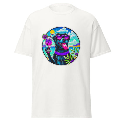 "Dogs On Vacation"-Kollektion - Black Labbi #3 - Klassisches Unisex-T-Shirt - 13 verschiedene Farben