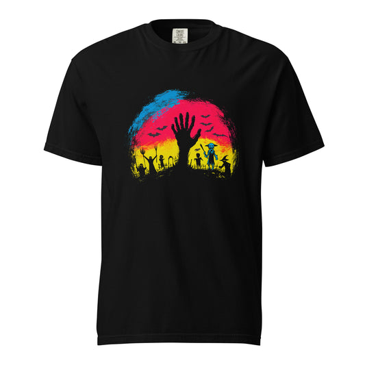Halloween-Kollektion 2024 - No. 08 - Schweres textilgefärbtes Unisex-T-Shirt - in 3 Farben