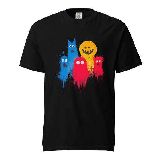 Halloween-Kollektion 2024 - No. 18 - Schweres textilgefärbtes Unisex-T-Shirt - in 3 Farben