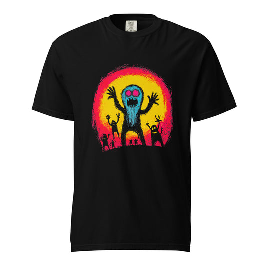 Halloween-Kollektion 2024 - No. 33 - Schweres textilgefärbtes Unisex-T-Shirt - in 3 Farben