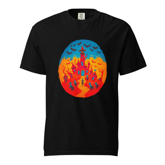 Halloween-Kollektion 2024 - No. B 2  - Schweres textilgefärbtes Unisex-T-Shirt - in 6 Farben