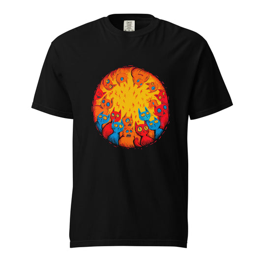 Halloween-Kollektion 2024 - No. B 4  - Schweres textilgefärbtes Unisex-T-Shirt - in 6 Farben