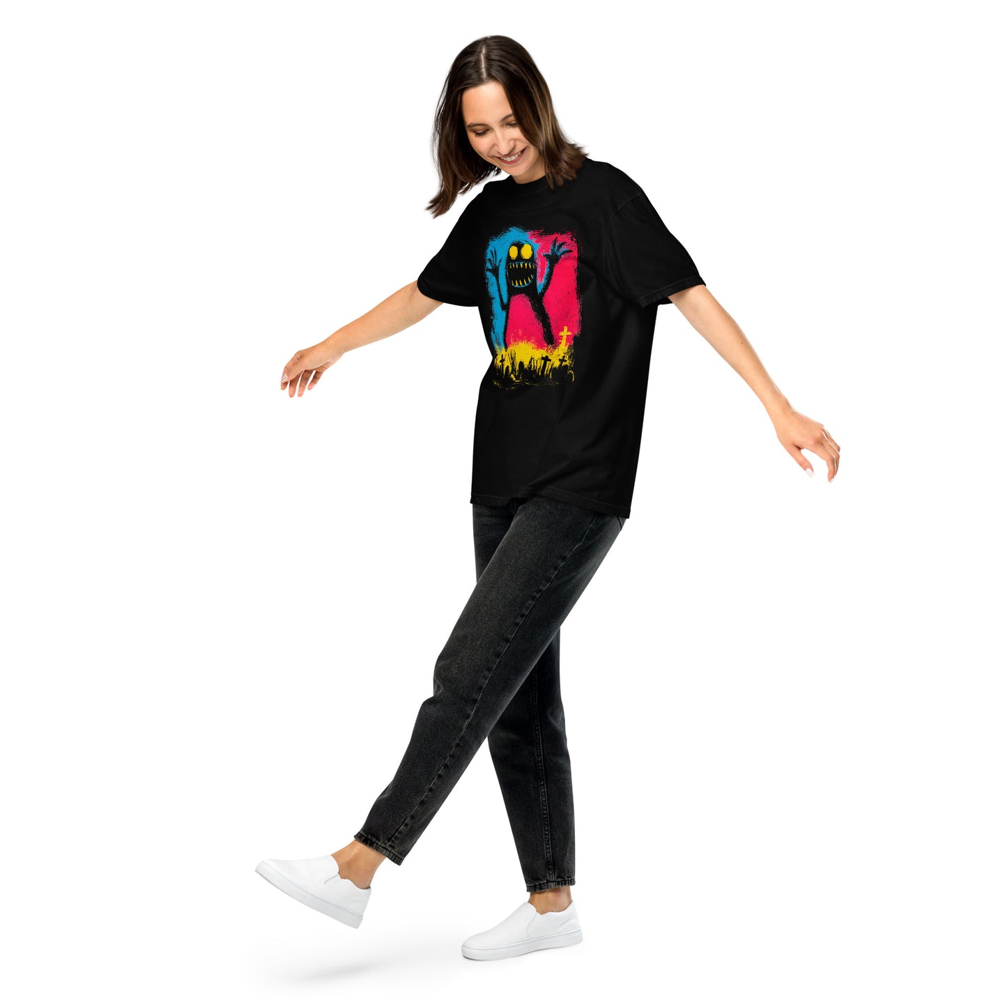 Halloween-Kollektion 2024 - No. 02 - Schweres textilgefärbtes Unisex-T-Shirt - in 3 Farben