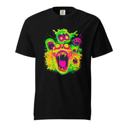 NEON Halloween-Kollektion 2024 - No. 02 - Schweres textilgefärbtes Unisex-T-Shirt - in 4 Farben