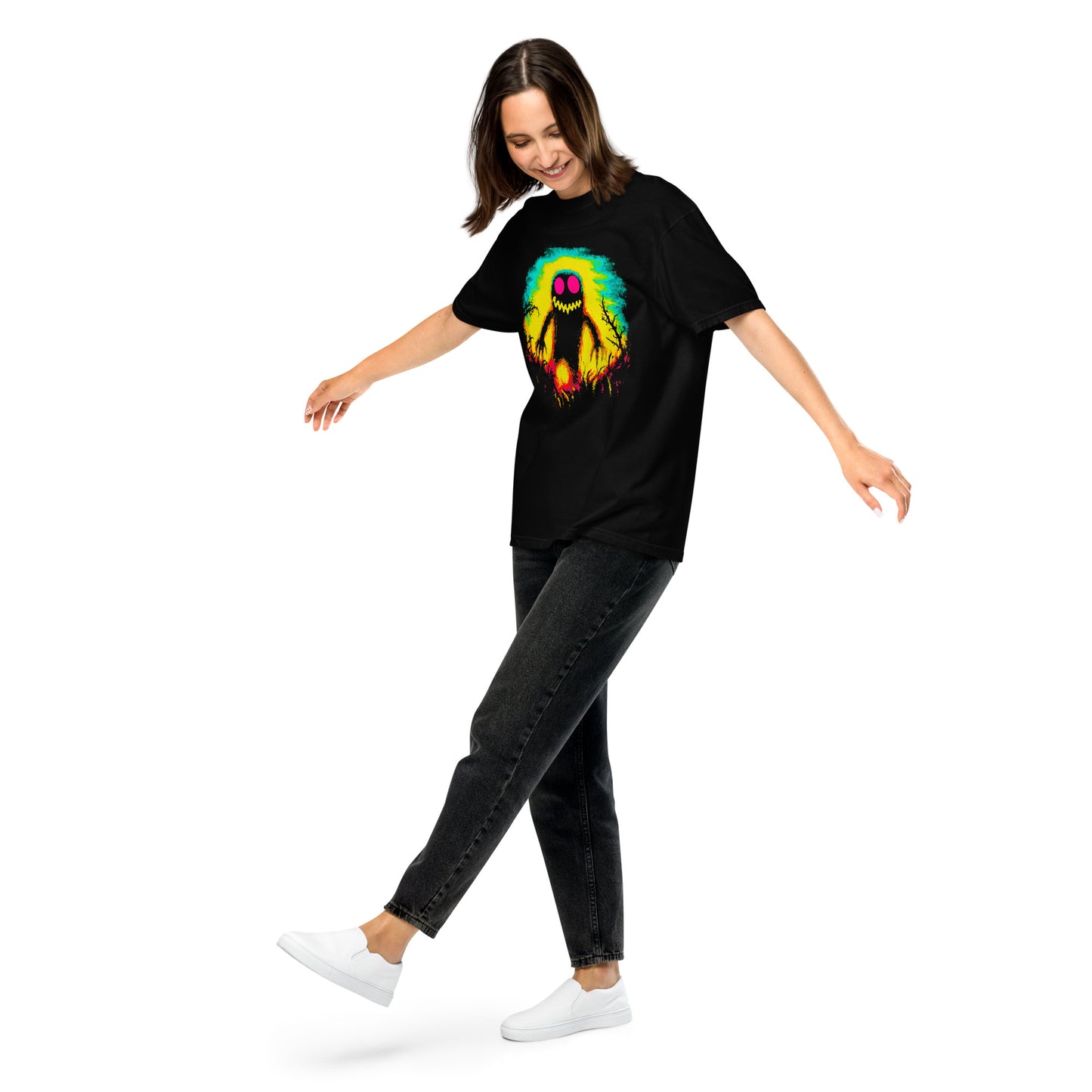 NEON Halloween-Kollektion 2024 - No. 10 - Schweres textilgefärbtes Unisex-T-Shirt - in 4 Farben