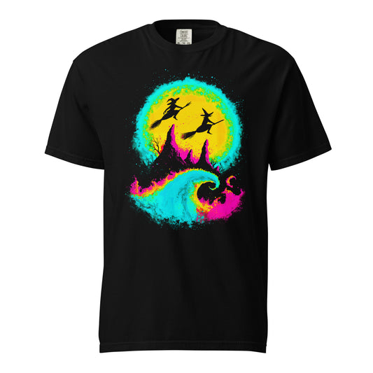 NEON Halloween-Kollektion 2024 - No. 13 - Schweres textilgefärbtes Unisex-T-Shirt - in 6 Farben